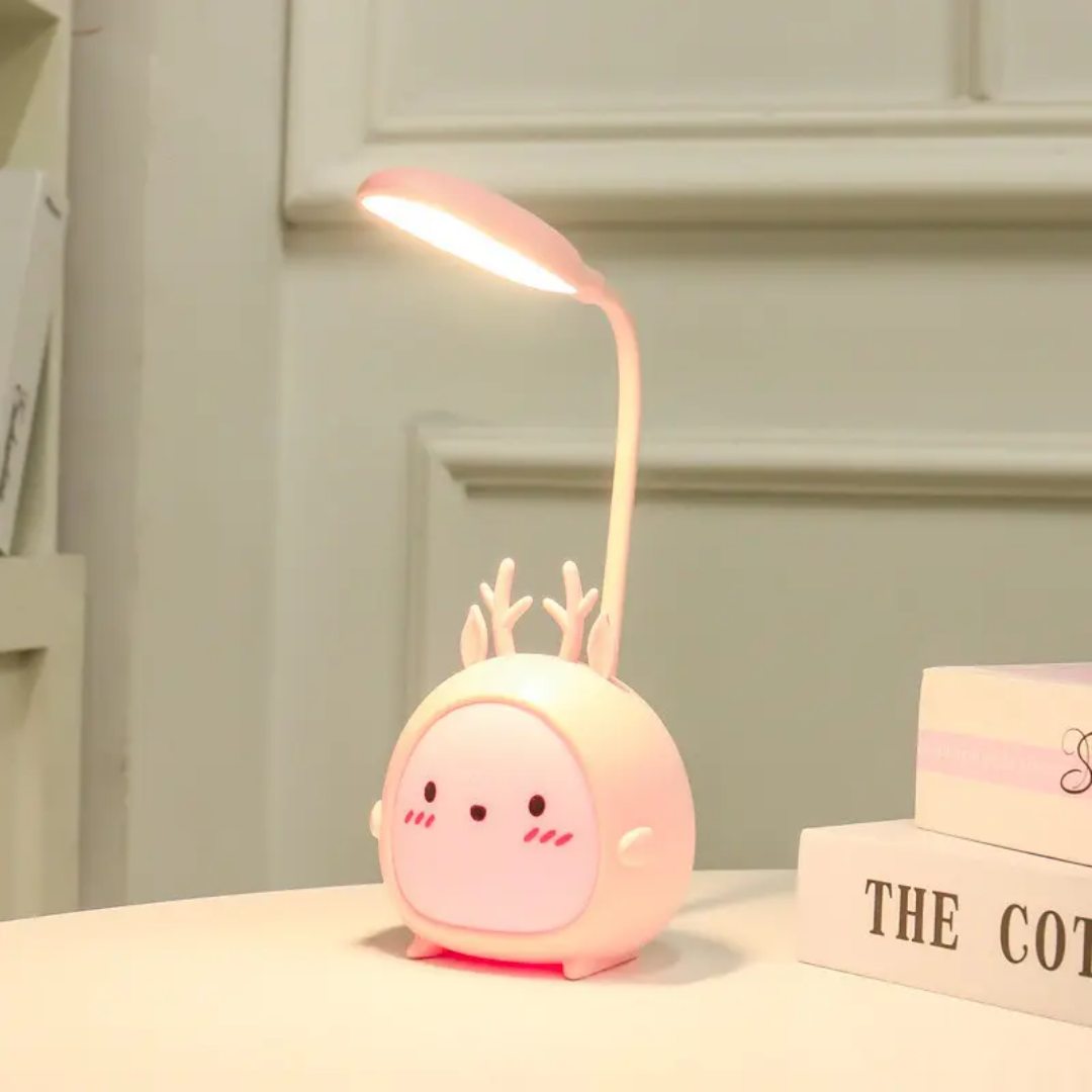 The Flair Store™ Cute Mini Cartoon LED Lamp, Decorative Study Lamp for Kids Room, Adjustable Neck,RGB Color Changing LED